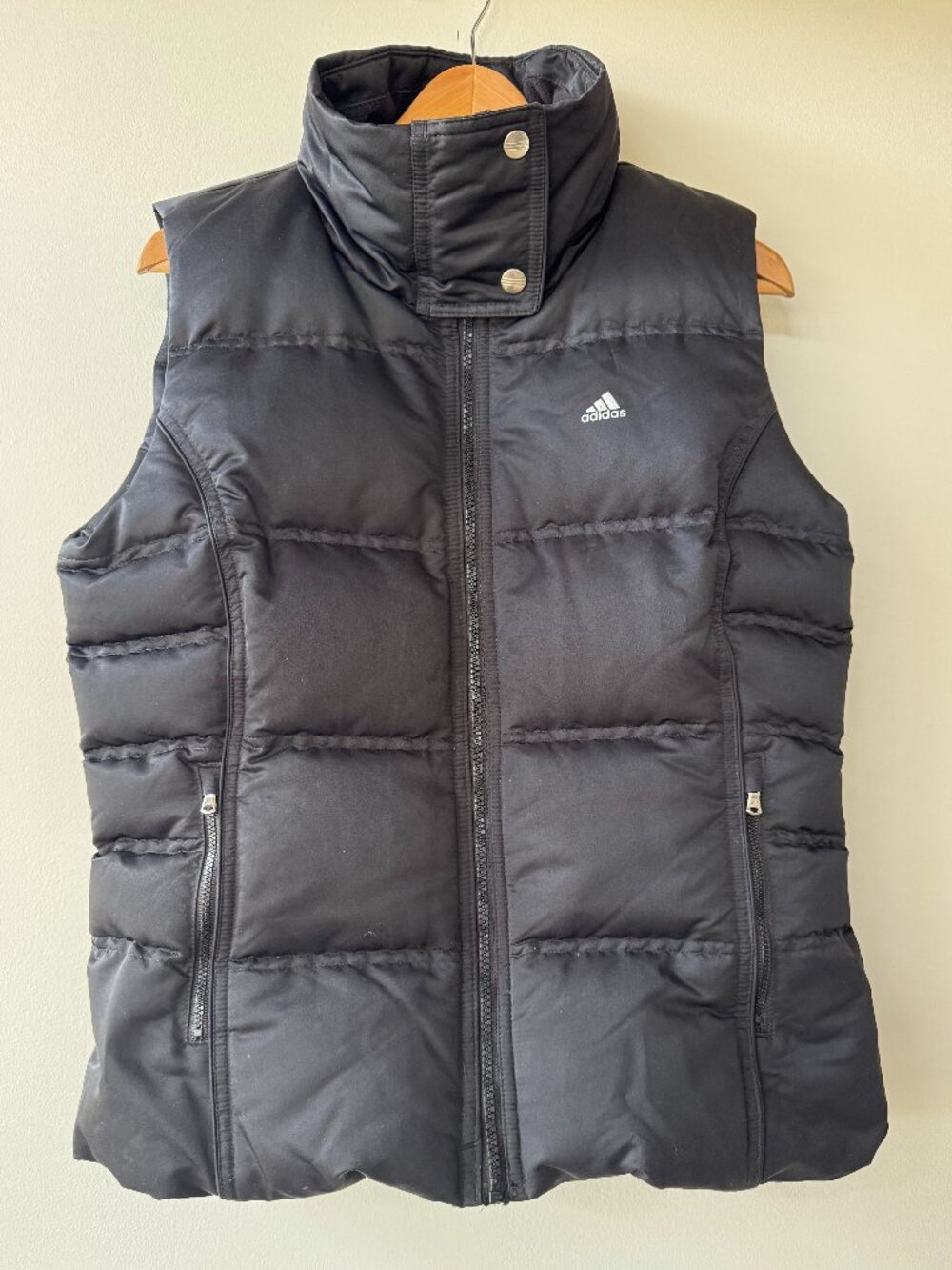 Black Adidas Down Filled Puffer Vest (Size M)